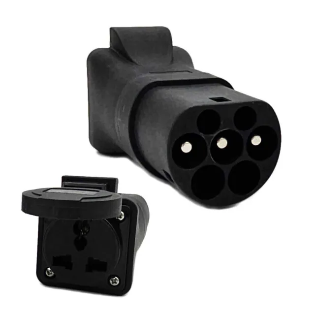 EV Type-2 Plug to Universal Socket Converter Adapter Electric Bike Scooter 13A