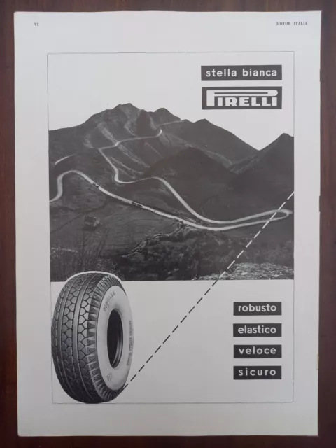 Pirelli, Reifen, tyre, pneumatico, stella bianca, Werbung advert pubblicità 1951