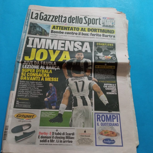 Gazzetta Dello Sport 21 Octobre 1970 Barcelone-Juventus 1-2