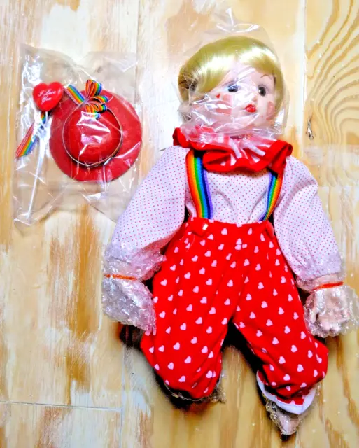 Knowles Dolls The Littlest Clowns "SMOOCH" Porcelain Clown By Mary Tretter New!