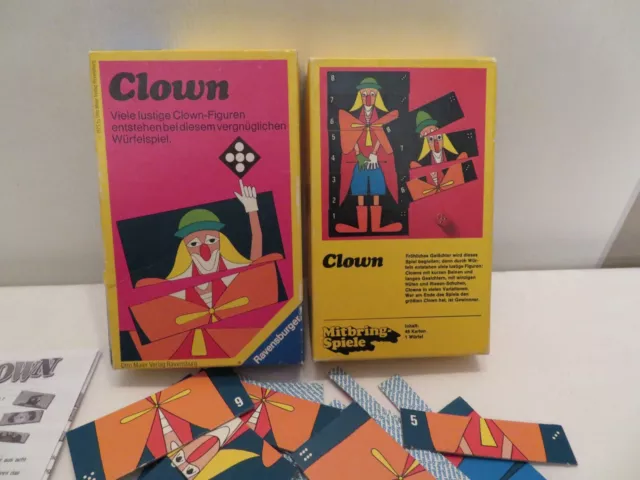Clown Würfelspiel Ravensburger vintage von 1975 komplett Alter 5 – 99 Jahre