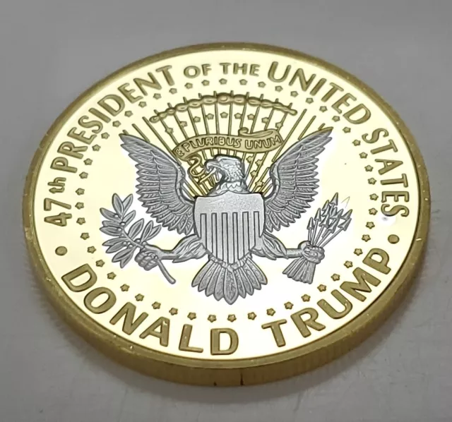 Donald Trump 2024 Gold Silver Coin US President Keep America Great Americana 2