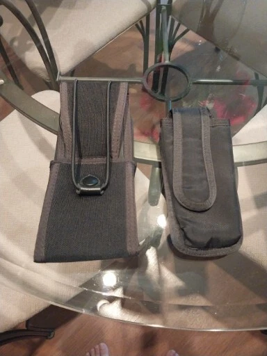UNCLE MIKE’S Radio Pouch Carrier Laminated Swivel Size 1 Black And Ripoff Case