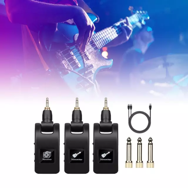 Acheter Ensemble émetteur-récepteur de guitare sans fil A8 UHF, portée  730mhz 50M pour guitares électriques, basse, violon