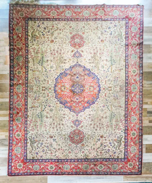 Grande Tappeto Tabriz, in lana e cotone, Anni 30-40, Large Tabriz rug, wool