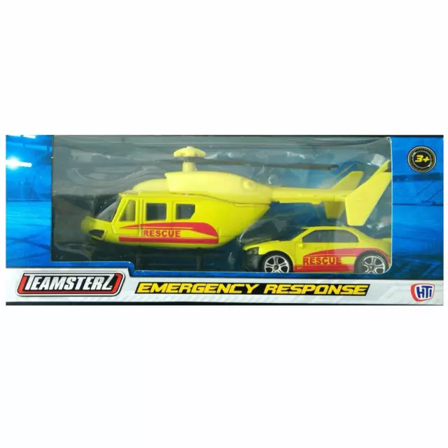 Teamsterz Emergency Response Toy Helicopter Car Rescue Police Fire Vehicle