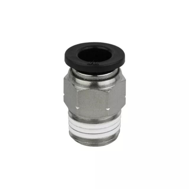 10 x 1/4" OD x 1/8" NPT Male Straight One Touch Push to Connect Air Fitting 2