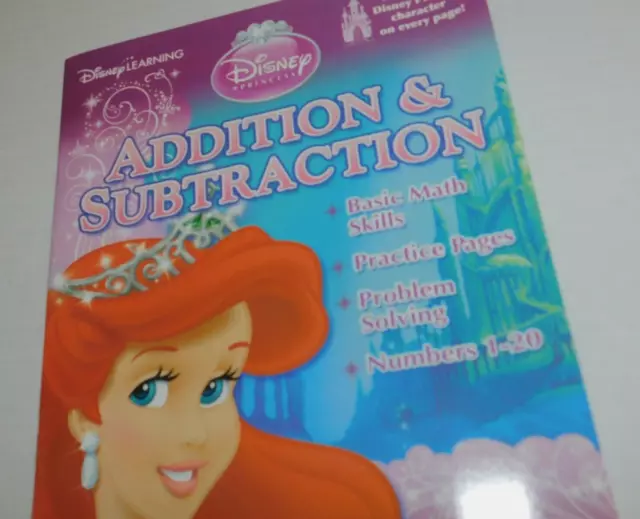 Disney Princess Addition & Subtraction Math Workbook 32 pages 3