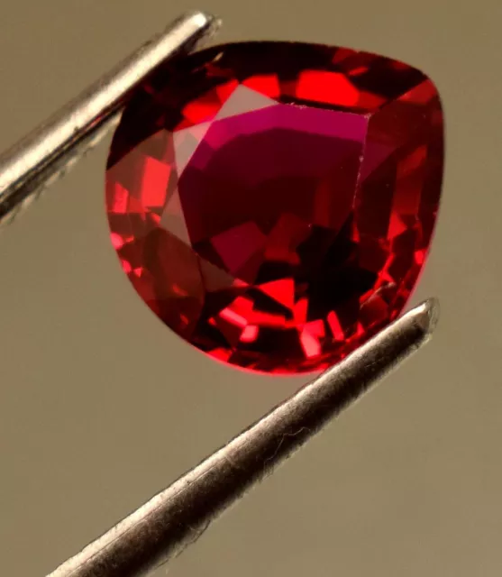 3.75 CERTIFIED RED Ruby Glass Filled Heart Cut Loose Gemstone $3.25 ...