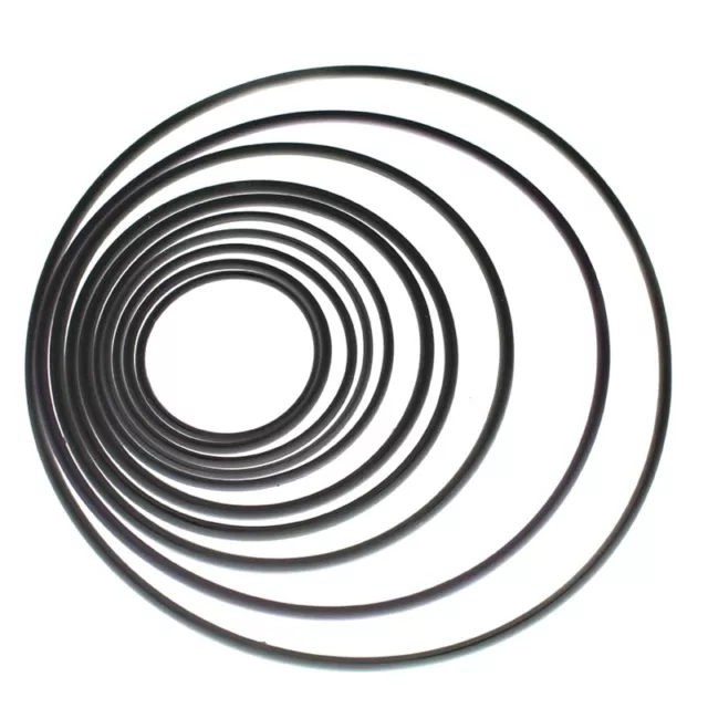 10pcs Mix Size 80-130mm 1/1.5mm Diameter Round Rubber Belt for Recorder