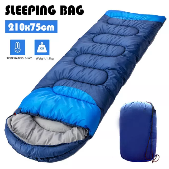 4 Season Sleeping Bag Waterproof Outdoor Camping Hiking Envelope Single Zip Bags
