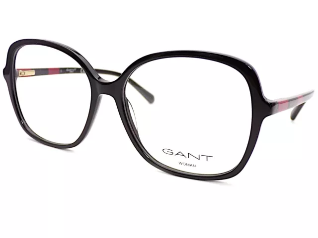 Gant Oversized Glasses Frame Shiny Black Red Women's 59mm Spectacles GA4134 001