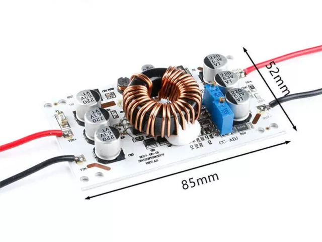 DC-DC Boost Converter 10V-60V to 10A Adjustable Step Up Power Supply Module