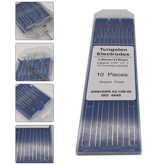 Canne di saldatura TIG WT20 elettrodo di tungsteno elettrodi elettrici pali accessori