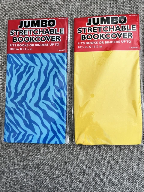 Two New Jumbo Stretchable Book Cover for Books and Binders up to 10.5" x 11.5"