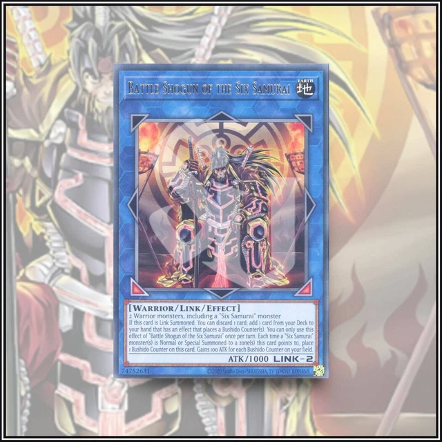 YuGiOh BATTLE SHOGUN OF THE SIX SAMURAI | PREMIUM GOLD RARE ▪️ 1ST EDITION 💎