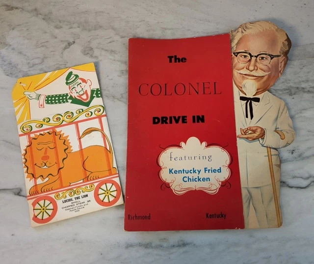 COLONEL DRIVEIN RICHMOND Kentucky Fried Chicken KFC Menu Colonel