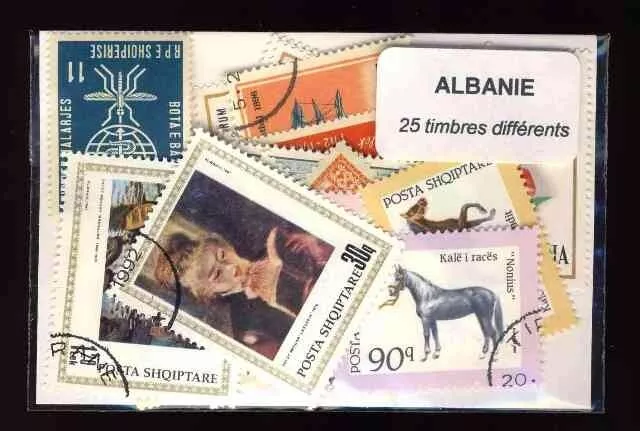 Albanie 25 timbres différents oblitérés