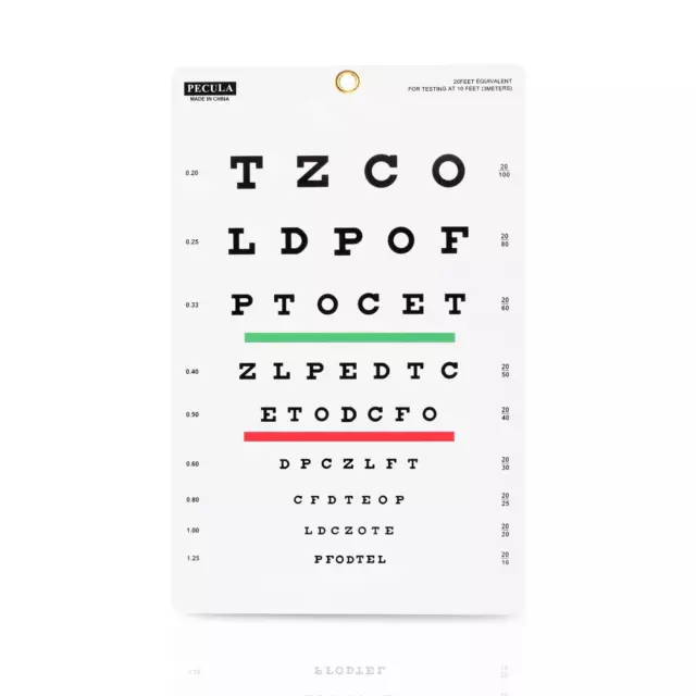 Eye Chart Snellen Eye Chart Wall Chart Snellen Charts for Eye Exams 10 feet 9