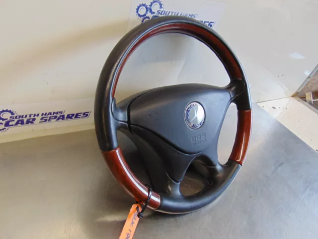 Mercedes SLK steering wheel 170 98-04 Black leather Wood effect trim Air Bag 2