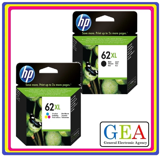 HP62 / HP62XL  nero e colore ORIGINALE ink jet HP Envy 5640 5740 7640