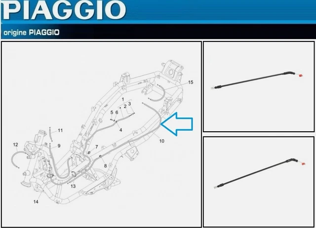 Câble De Commande Des Gaz Pour Piaggio Beverly RST 125-300 (2011, 2012, 2014) - Occasion
