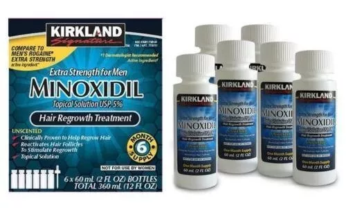 ✅Kirkland Minoxidil 5% Hair Regrowth Solution Extra Strength Men 6 Month Supply