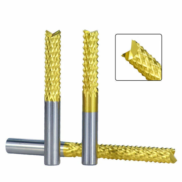 1/5/6PCS Tungsten Carbide End Mill Titanium Coated Milling Cutter 4/6mmShank