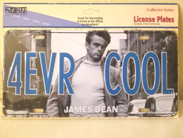 JAMES DEAN License Plate " 4EVR COOL"  Collector Series