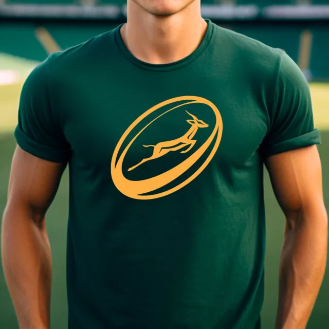 Springbok Rugby Ball T-shirt South Africa African Birthday Fathers Day Gift Top