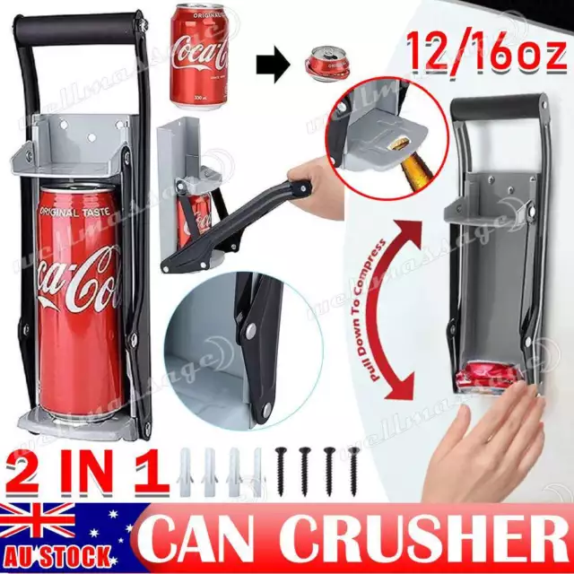 12/16oz Can Crusher Beer Soda Smasher Aluminium Recycling Bottle Crush Camping