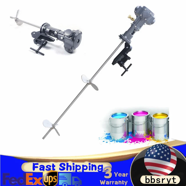 50 Gallon Pneumatic Bracket Mixer Tank Barrel Air Agitator Stainless Steel Blade