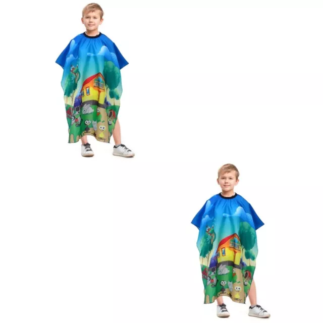 2 Pack Haircut Apron for Kids Cutting Cape Hairdresser Child Cloak Stereotypes