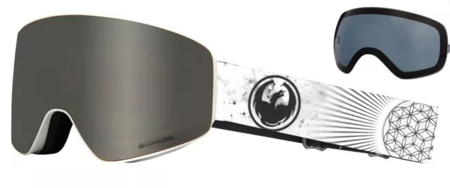 Dragon PXV Lumalens 2 Lenses Snowboard Ski Skiing Goggles Mask Visor 38280