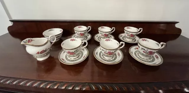 Vintage tree of kashmir Paragon Bone China 6 Cups, Saucers, Milk Jug sugar bowl