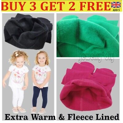 New Childrens Kids Girls Winter Thermal Cotton Leggings All Ages  3-12