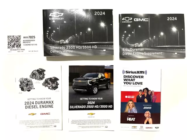 2024 Chevrolet Silverado 2500Hd / 3500Hd Diesel  Owners Manual Set Oem Item