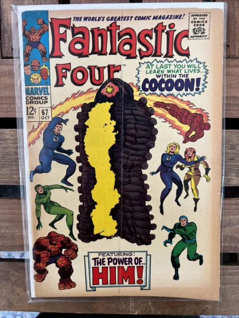 Fantastic Four 67 - Origin and 1st App. of Him! (Warlock) Oct 1967 Ads Intact!