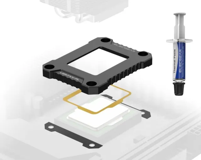 Elecgear Intel CPU Anti-Bending Contact Frame 13Th and 12Th, Aluminum Mod ILM In