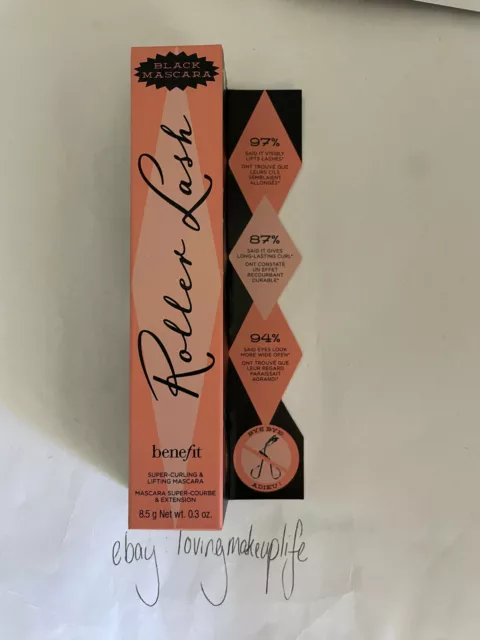 Benefit Cosmetics Black Roller Lash Mascara Full Size 8.5g - NEW BOXED Curling
