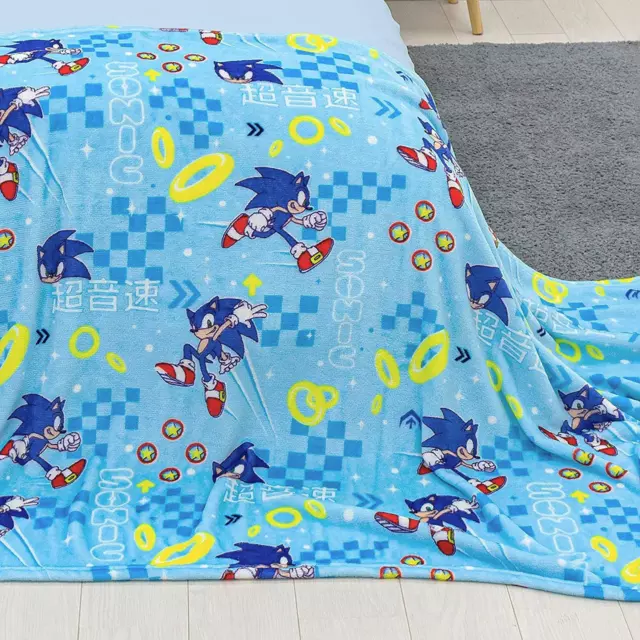 Sonic the Hedgehog Couverture Polaire Geo Velours Doux Sentez Canapé Gaming Fans