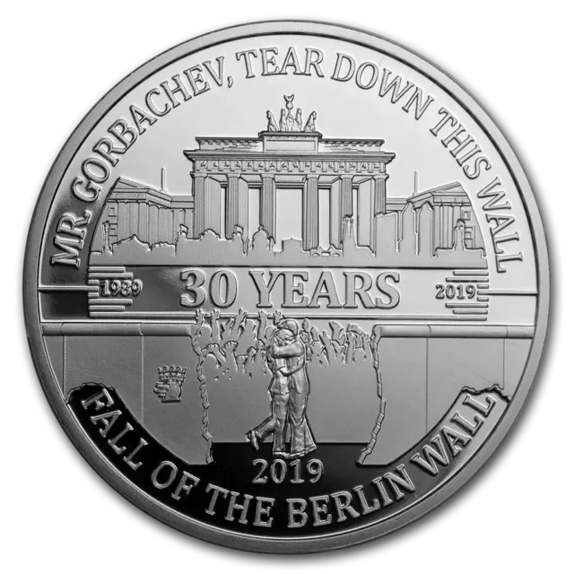 1 Unze 999 Silber - Ddr Berlin Mauer Fall 1989 - Silbermünze - Silberbarren