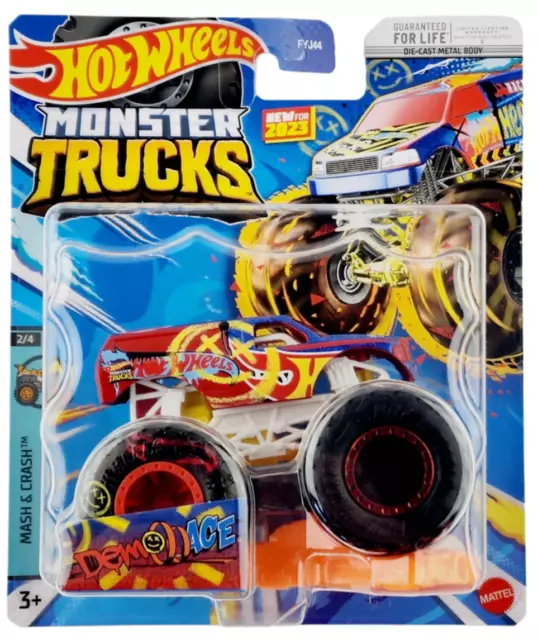 New Hot Wheels Monster Trucks Track Race Set Playset Original Diecast Car  Boys Toys for Children Demo Derby HNB94 - AliExpress