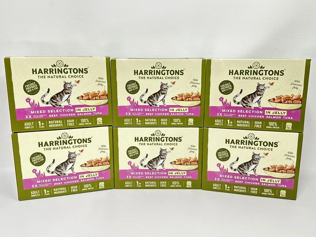 Harringtons Cat Wet Mixed Selection in Jelly ADULT 1+ Wet Cat Food 72 x 85g