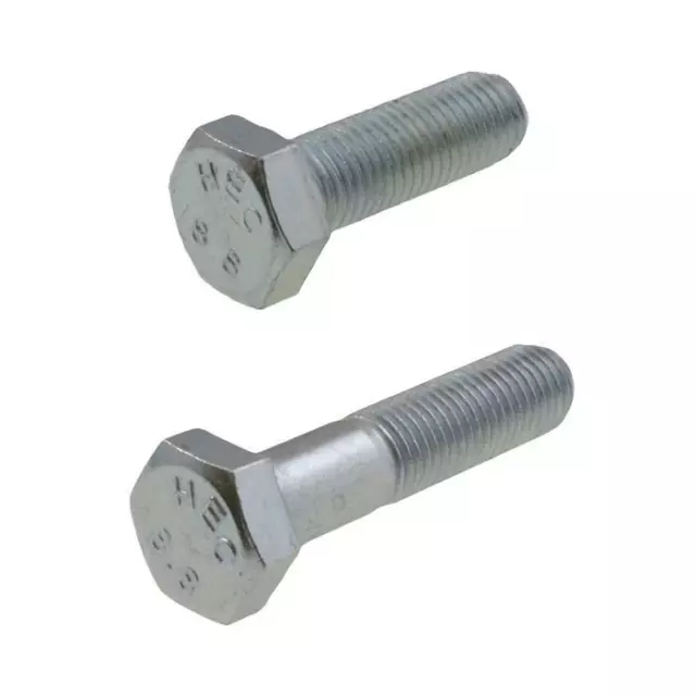 Zinc Plated M12 (12mm) x 1.25mm Pitch Metric Fine Hex Bolt Class 8.8 Screw