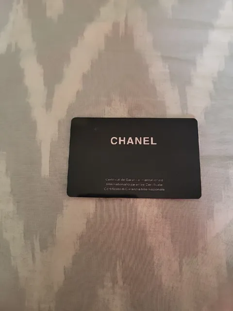Chanel Warranty Card