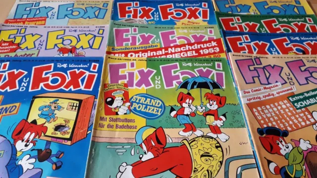 Rolf Kauka´s Fix + Foxi 36.Jahrgang - Konvolut 10 Comichefte von 1988