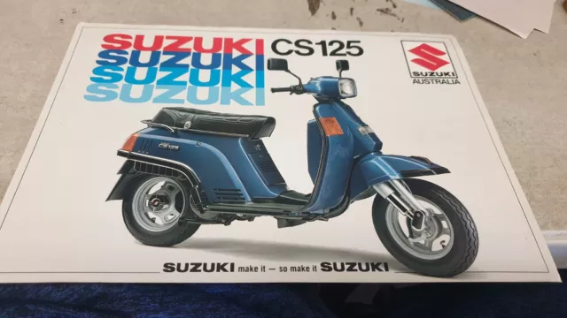 1984 SUZUKI CS125 Motorcycle  Original Australian Sales Leaflet