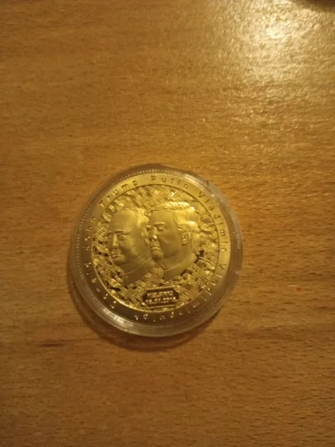 Us Peace Talks Russian Federation Gold Plated Coin