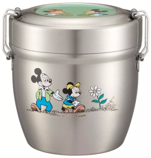 Skater Antibacterial Thermal Lunch Box Bowl Type Stainless Steel Disney Mickey